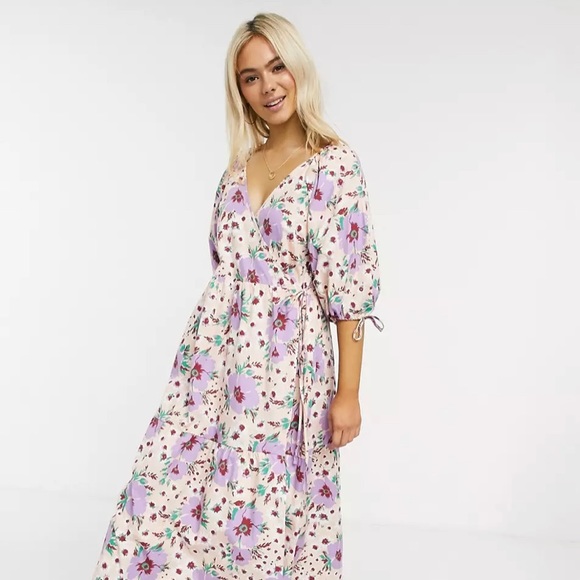 ASOS Dresses & Skirts - ASOS DESIGN Cotton Poplin Wrap Dress in EUC